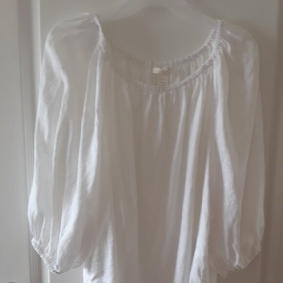 H&M 100% Linen Flowy Loose Fitting Blouse - Picture 1 of 10